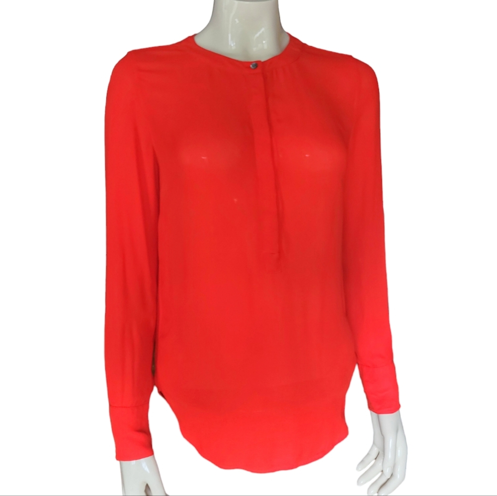 Women's Red Long Sleeve Top